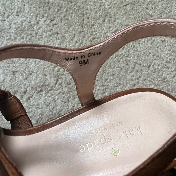 Kate Spade Tiana Wedge Sandals Sz 9 Woven Strap Lightweight Cork-Wrap Pkatform - Picture 9 of 10